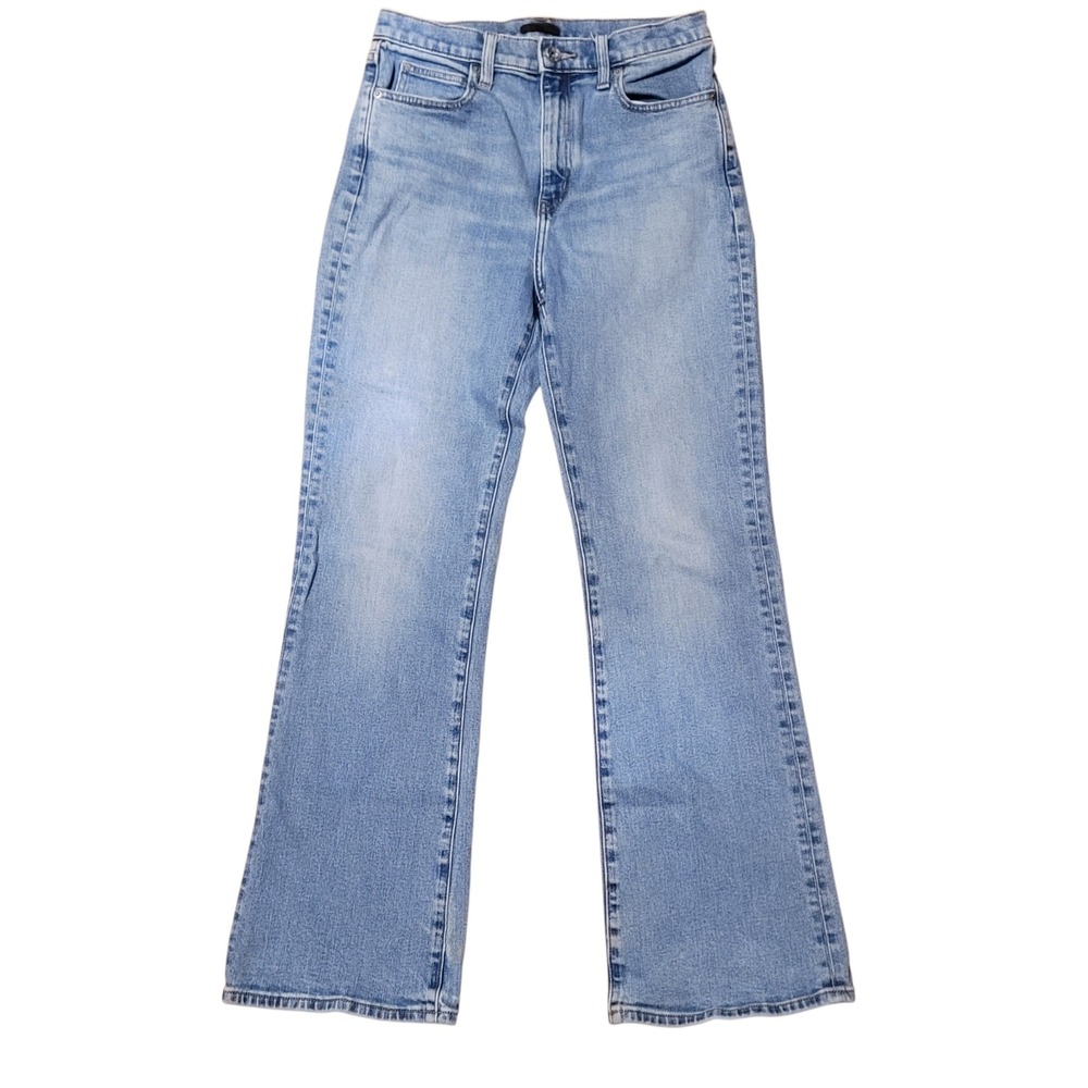 Uniqlo Flare Slim High‎ Rise Sz 4 Light Wash Y2K 26x28